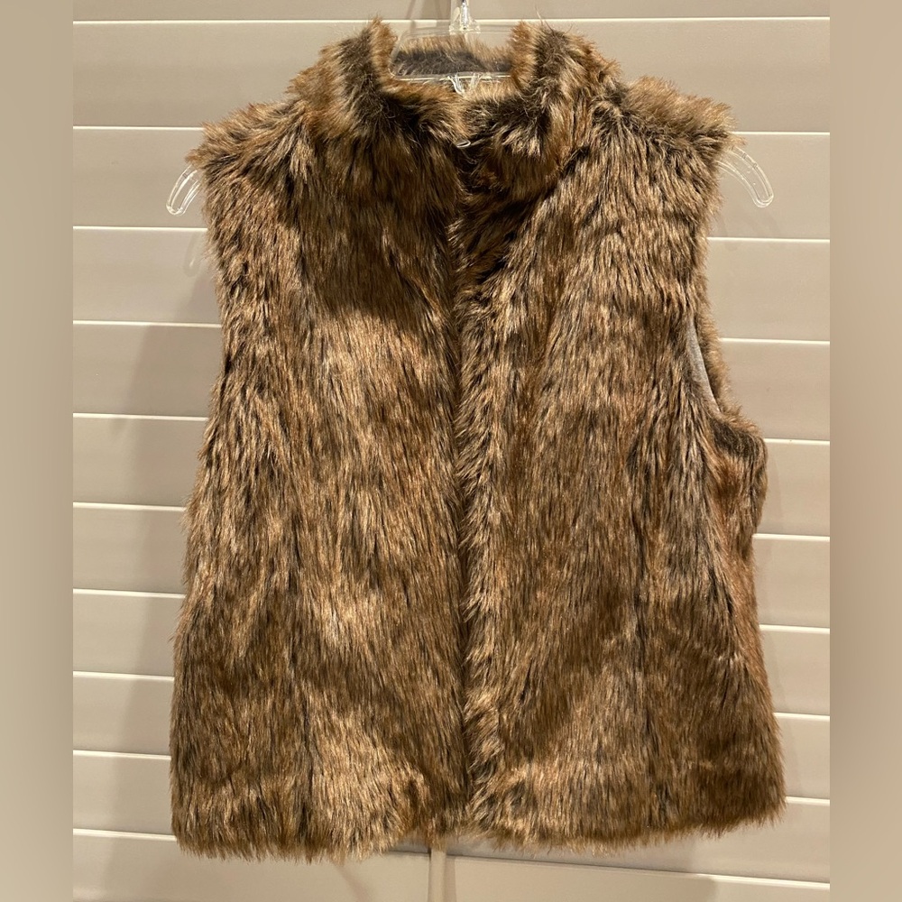 Justice Fake Fur Zip up vest